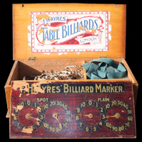 F.H. Ayres Wood Billiard Set 1890s