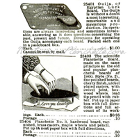 Montgomery Ward Scientific Planchette Ad with Kennard Ouija Board! 1895