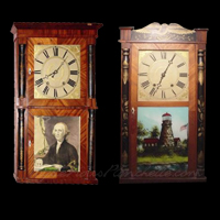 A pair of clocks by Isaac Pease, 1830s