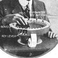 Detail of Dr. Bisey's 'Spirit Typewriter' 1921
