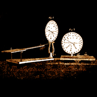 Two Dr. Hare 'Spiritoscopes' incorporating Isaac Pease's 'Spiritual Telegraph Dial'