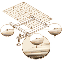 A facsimile of Wagner's 'Psychograph'-the world's first talking board patent. 1854